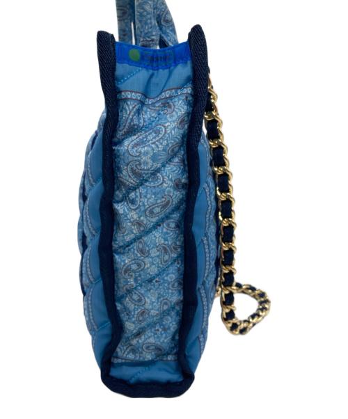 LeSportsac（レスポートサック）LeSportsac (レスポートサック) SM CHAIN QUILT TOTE（ SM チェーンキルトトート） バンダナブルー ブルーの古着・服飾アイテム