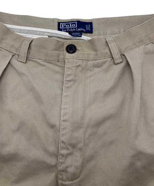 POLO RALPH LAUREN（ポロ・ラルフローレン）POLO RALPH LAUREN (ポロ・ラルフローレン) コットン 2タック ハーフパンツ / TYLER SHORT ベージュ サイズ:SIZE 81cm (W32)の古着・服飾アイテム