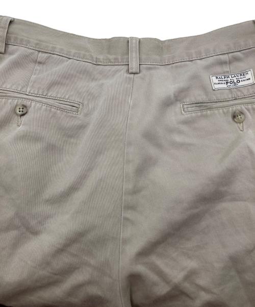 POLO RALPH LAUREN（ポロ・ラルフローレン）POLO RALPH LAUREN (ポロ・ラルフローレン) コットン 2タック ハーフパンツ / TYLER SHORT ベージュ サイズ:SIZE 81cm (W32)の古着・服飾アイテム
