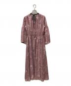 CELFORDセルフォード）の古着「ペイントフラワーワンピース」｜ピンク