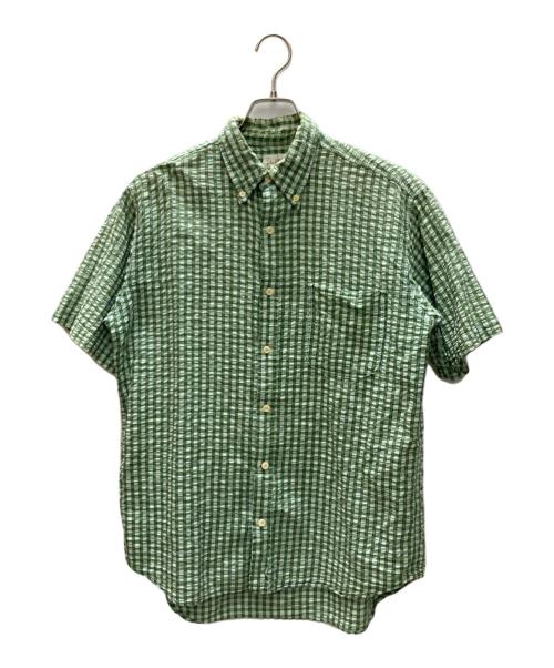 J.CREW（ジェイクルー）J.CREW (ジェイクルー) 90s シアサッカー チェックシャツ グリーン サイズ:SIZE Sの古着・服飾アイテム