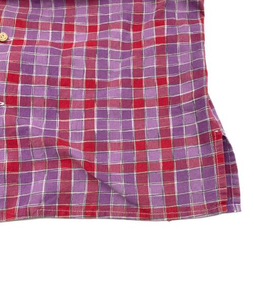 NEPENTHES（ネペンテス）NEPENTHES (ネペンテス) チェックシャツ パープル×レッド サイズ:SIZE Mの古着・服飾アイテム