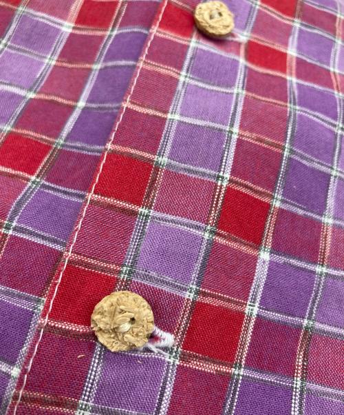 NEPENTHES（ネペンテス）NEPENTHES (ネペンテス) チェックシャツ パープル×レッド サイズ:SIZE Mの古着・服飾アイテム