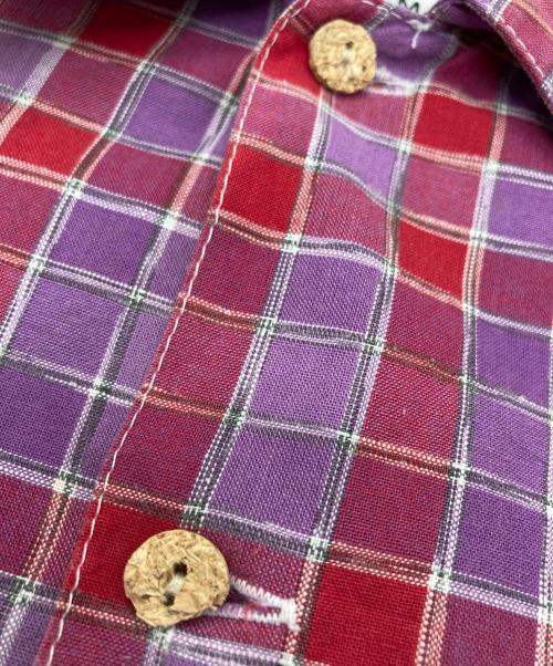 NEPENTHES（ネペンテス）NEPENTHES (ネペンテス) チェックシャツ パープル×レッド サイズ:SIZE Mの古着・服飾アイテム