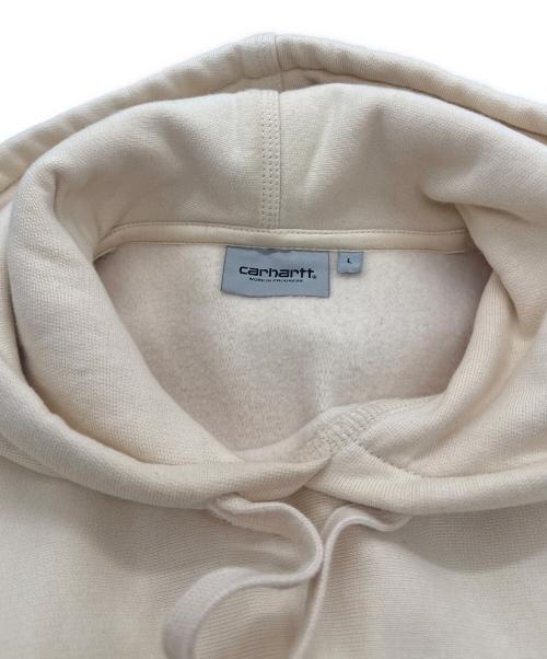 Carhartt WIP（カーハート ワークインプログレス）Carhartt WIP (カーハート ワークインプログレス) アメリカン スクリプト フーデッド スウェット ベージュ サイズ:SIZE Lの古着・服飾アイテム