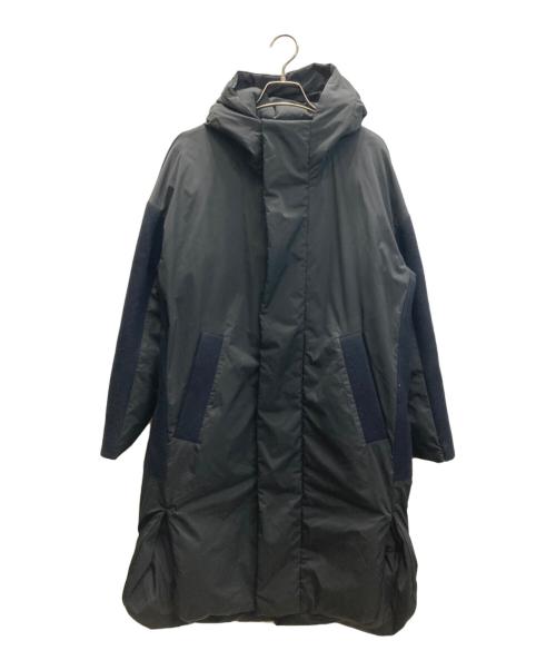 ENFOLD（エンフォルド）ENFOLD (エンフォルド) PEツイル WOOL×ダウンコート ブラック サイズ:Sの古着・服飾アイテム