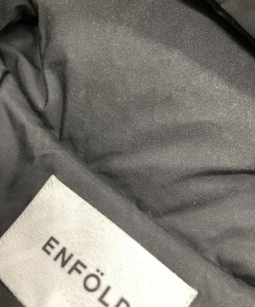 ENFOLD（エンフォルド）ENFOLD (エンフォルド) PEツイル WOOL×ダウンコート ブラック サイズ:Sの古着・服飾アイテム