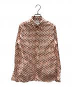 PAUL SMITHポールスミス）の古着「ストロベリースカル シャツ」｜オレンジ×ホワイト