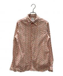 PAUL SMITH（ポールスミス）の古着「ストロベリースカル シャツ」｜オレンジ×ホワイト