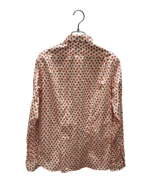 PAUL SMITH（ポールスミス）PAUL SMITH (ポールスミス) ストロベリースカル シャツ オレンジ×ホワイト サイズ:Mの古着・服飾アイテム
