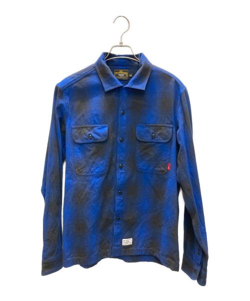 WTAPS（ダブルタップス）WTAPS (ダブルタップス) オンブレチェックシャツ ブルー サイズ:SIZE Mの古着・服飾アイテム