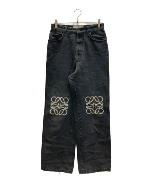 LOEWE（ロエベ）LOEWE (ロエベ) ANAGRAM BAGGY JEANS / アナグラム バギー ジーンズ  ブラック サイズ:SIZE 44の古着・服飾アイテム