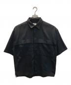 NUMBER (N)INEナンバーナイン）の古着「ディープオックス フロントタック ビッグCPOシャツ」｜ブラック