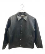 BEAUTY&YOUTHビューティーアンドユース）の古着「レザーコーチジャケット」｜ブラック