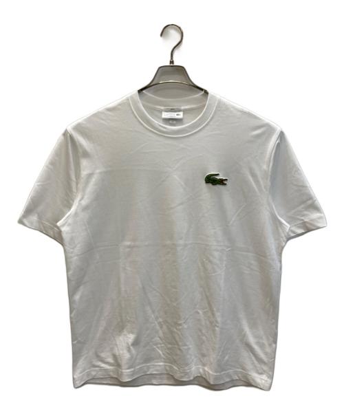 LACOSTE（ラコステ）LACOSTE (ラコステ) シェニールワニロゴルーズフィットTシャツ ホワイト サイズ:Ｍの古着・服飾アイテム