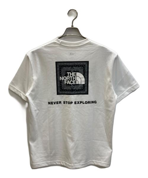 THE NORTH FACE（ザ ノース フェイス）THE NORTH FACE (ザ ノース フェイス) ショートスリーブバンダナスクエアロゴティー ホワイト サイズ:Ｌの古着・服飾アイテム