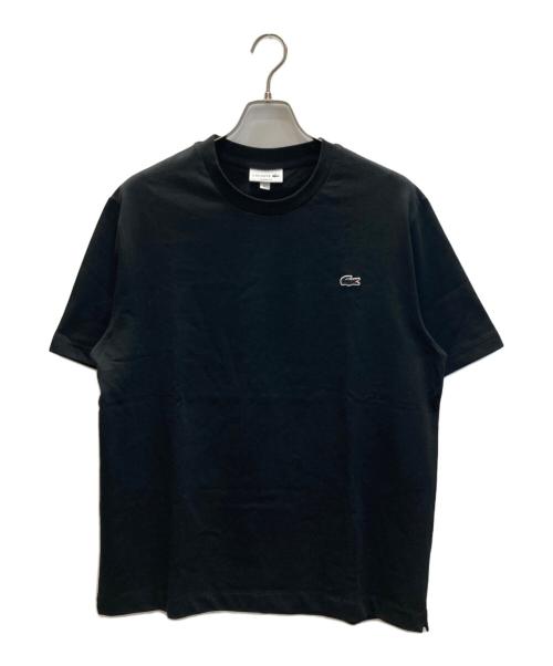 LACOSTE（ラコステ）LACOSTE (ラコステ) アウトライン クロック クルーネック Tシャツ ブラック サイズ:SIZE Lの古着・服飾アイテム
