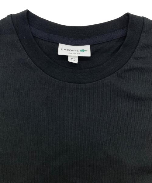 LACOSTE（ラコステ）LACOSTE (ラコステ) アウトライン クロック クルーネック Tシャツ ブラック サイズ:SIZE Lの古着・服飾アイテム