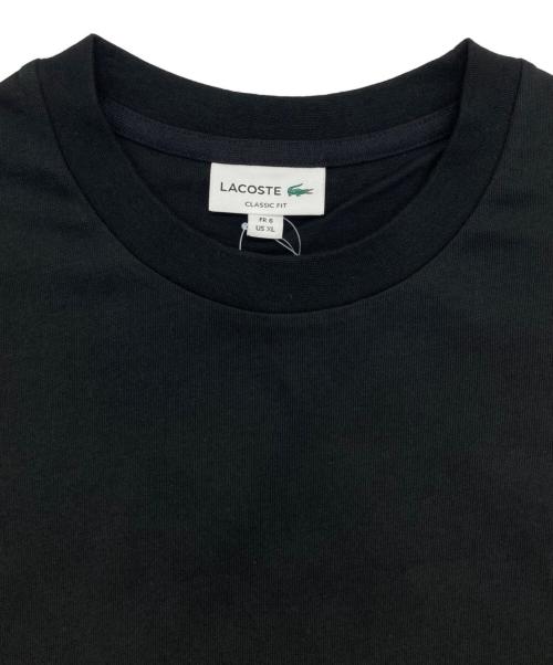 LACOSTE（ラコステ）LACOSTE (ラコステ) アウトライン クロック クルーネック Tシャツ ブラック サイズ:SIZE XLの古着・服飾アイテム