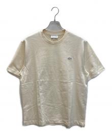 LACOSTE（ラコステ）の古着「アウトライン クロック クルーネック Tシャツ」｜ベージュ