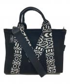 MARC JACOBSマークジェイコブズ）の古着「ザ モノグラム M ミディアム トートバッグ」｜ブラック