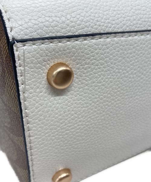 COACH（コーチ）COACH (コーチ) PEANUTS (ピーナッツ) ローアン サッチェル 2WAY ボストンバッグ ホワイト×レッドの古着・服飾アイテム