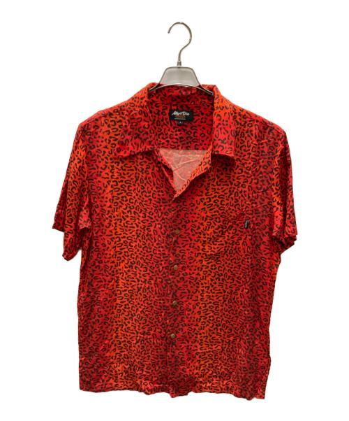 ALLY & DIA（アリーアンドダイア）ALLY & DIA (アリーアンドダイア) LEOPARD ALLOVER S/S SHIRTS / レオパードオールオーバーS/Sシャツ レッド×ブラック サイズ:SIZE Lの古着・服飾アイテム
