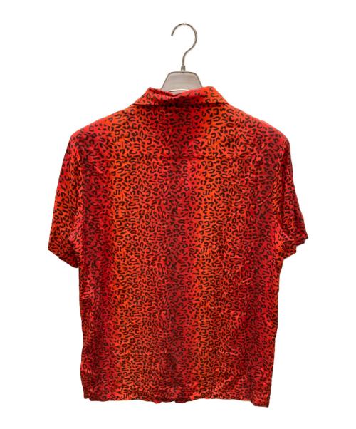 ALLY & DIA（アリーアンドダイア）ALLY & DIA (アリーアンドダイア) LEOPARD ALLOVER S/S SHIRTS / レオパードオールオーバーS/Sシャツ レッド×ブラック サイズ:SIZE Lの古着・服飾アイテム