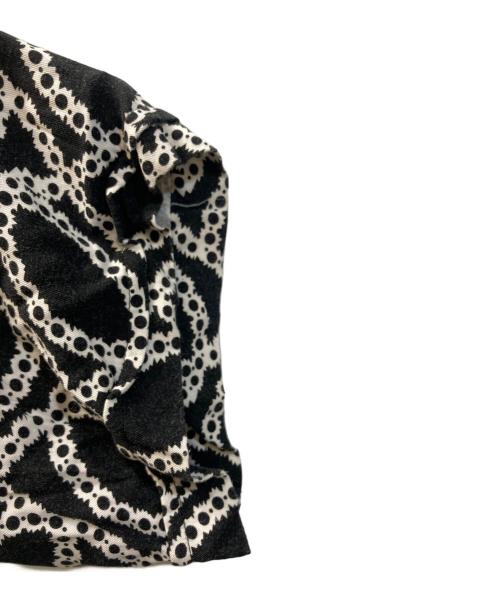 DEL MAR SPORTSWEAR（デルマースポーツウエアー）DEL MAR SPORTSWEAR (デルマースポーツウエアー) JOURNAL STANDARD (ジャーナルスタンダード) オープンカラー レーヨンシャツ ブラック×ホワイト サイズ:Lの古着・服飾アイテム