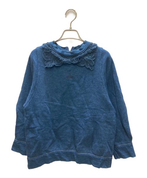 45R（フォーティファイブ・アール）45R (フォーティファイブ・アール) 裏毛deレースパフスウェット インディゴ サイズ:表記なし（サイズ詳細参照）の古着・服飾アイテム