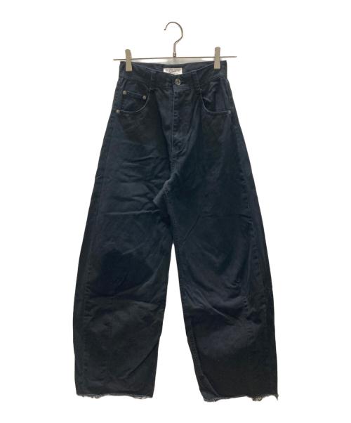 Q.anos（キュアノス）Q.anos (キュアノス) ブルージュデニム パンツ ブラックの古着・服飾アイテム