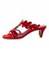 Manolo Blahnik (マノロブラニク) Hidrag 50 red suede sandals /  レッド サイズ:SIZE 38：14000円