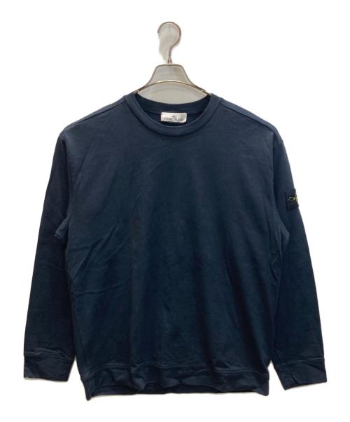 STONE ISLAND（ストーンアイランド）STONE ISLAND (ストーンアイランド) HEAVY COTTON JERSEY SWEAT SHIRT ヘビーコットンジャージスウェットシャツ ネイビー サイズ:04の古着・服飾アイテム