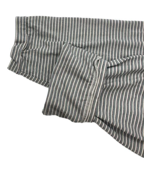 STEVEN ALAN（スティーブンアラン）STEVEN ALAN (スティーブンアラン) オーガニックコットン ボーダー ロングスリーブ Tシャツ グリーン サイズ:SIZE XLの古着・服飾アイテム