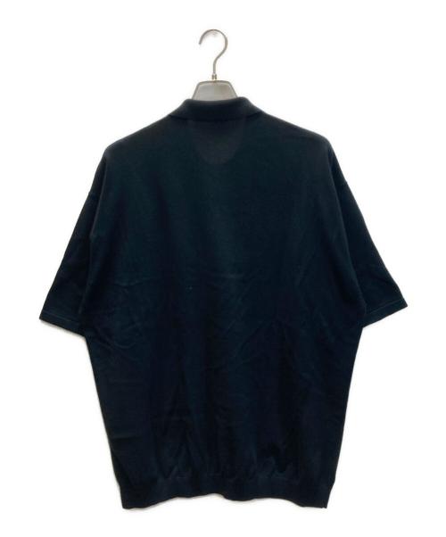 STEVEN ALAN（スティーブンアラン）STEVEN ALAN (スティーブンアラン) 60ハイツイスト ショートスリーブ ニット ポロシャツ ブラック サイズ:SIZE XLの古着・服飾アイテム