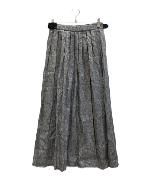 O'NEIL OF DUBLIN（オニールオブダブリン）O'NEIL OF DUBLIN (オニールオブダブリン) リネン ロングラップスカート グレー サイズ:SIZE Freeの古着・服飾アイテム