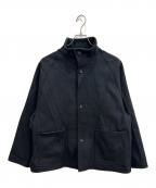 HAVERSACKハバーサック）の古着「ウールスタンドカラーラグランジャケット」｜ブラック