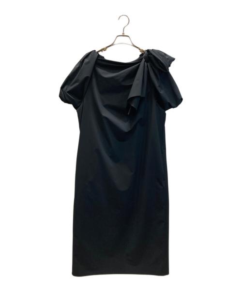 EPOCA（エポカ）EPOCA (エポカ) FABRICA サック リボンワンピース ブラック サイズ:Mの古着・服飾アイテム