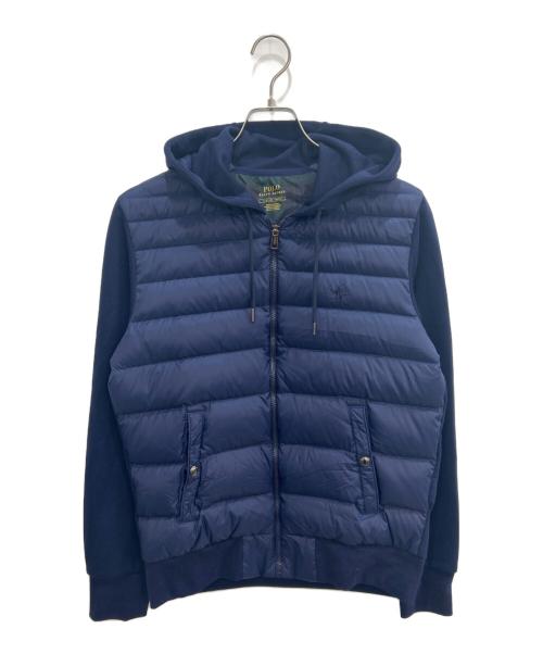 POLO RALPH LAUREN（ポロ・ラルフローレン）POLO RALPH LAUREN (ポロ・ラルフローレン) フーデット切替ダウンパーカー ネイビー サイズ:S 170/92Aの古着・服飾アイテム
