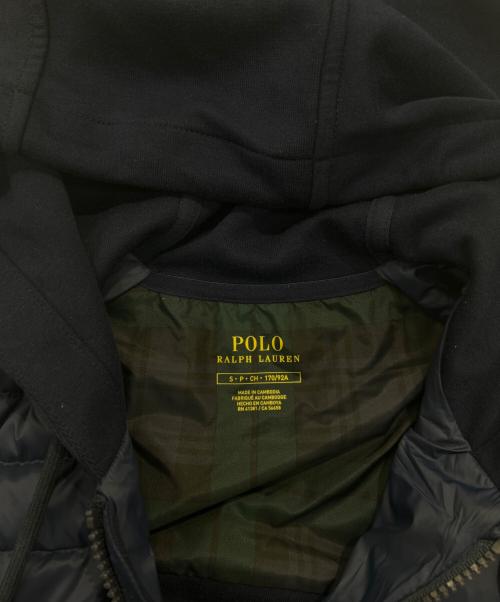 POLO RALPH LAUREN（ポロ・ラルフローレン）POLO RALPH LAUREN (ポロ・ラルフローレン) フーデット切替ダウンパーカー ネイビー サイズ:S 170/92Aの古着・服飾アイテム