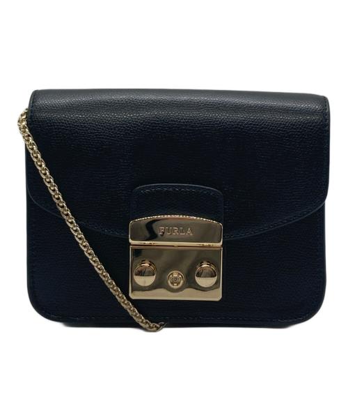 FURLA（フルラ）FURLA (フルラ) チェーンショルダーバッグ ブラックの古着・服飾アイテム