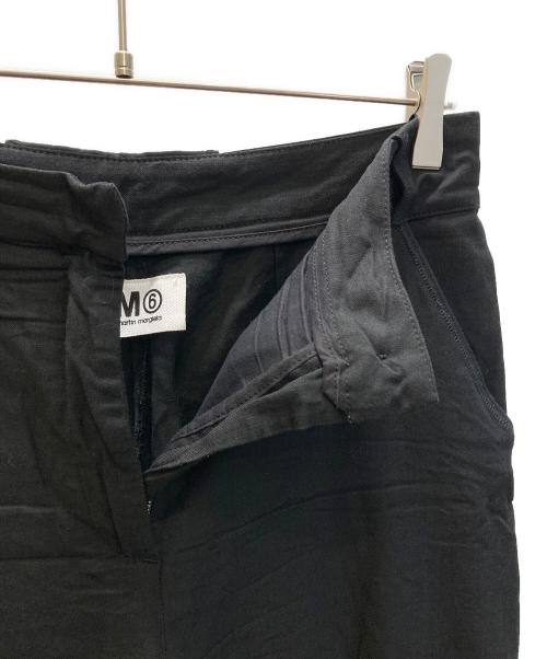 MM6 Maison Margiela（エムエムシックスメゾンマルジェラ）MM6 Maison Margiela (エムエムシックスメゾンマルジェラ) テーパードパンツ ブラック サイズ:40の古着・服飾アイテム
