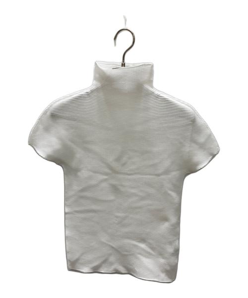 me ISSEY MIYAKE（ミーイッセイ ミヤケ）me ISSEY MIYAKE (ミーイッセイ ミヤケ) プリーツカットソー ホワイト サイズ:FREEの古着・服飾アイテム
