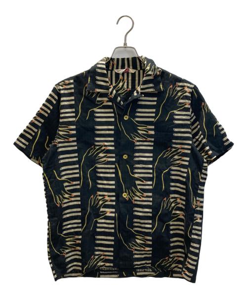 Star OF HOLLYWOOD（スターオブハリウッド）Star OF HOLLYWOOD (スターオブハリウッド) PIANO アロハシャツ ブラック サイズ:SIZE Mの古着・服飾アイテム