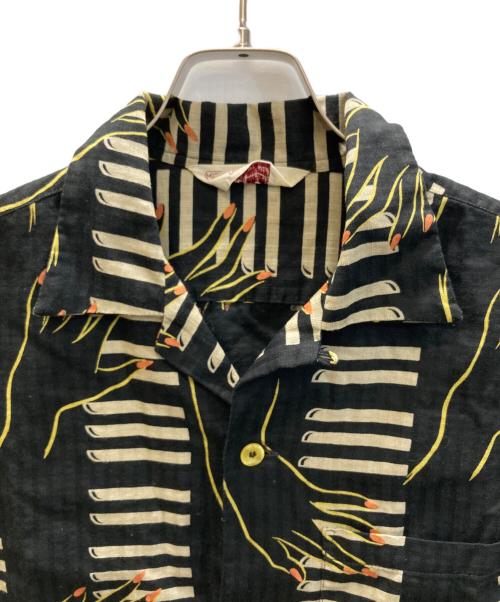 Star OF HOLLYWOOD（スターオブハリウッド）Star OF HOLLYWOOD (スターオブハリウッド) PIANO アロハシャツ ブラック サイズ:SIZE Mの古着・服飾アイテム