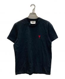 AMI Alexandre Mattiussi（アミアレクサンドルマテュッシ）の古着「ハートロゴ刺繍 Tシャツ」｜ブラック