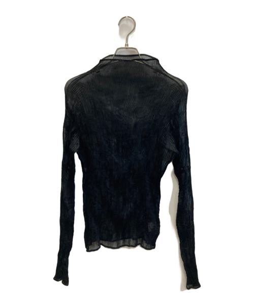 ISSEY MIYAKE（イッセイミヤケ）ISSEY MIYAKE (イッセイミヤケ) プリーツカットソー ブラック サイズ:2の古着・服飾アイテム