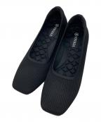 VIVAIAビバイア）の古着「スクエアトゥ ニット ヒールパンプス」｜ブラック