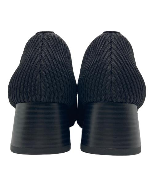 VIVAIA（ビバイア）VIVAIA (ビバイア) スクエアトゥ ニット ヒールパンプス ブラック サイズ:SIZE 36.5の古着・服飾アイテム