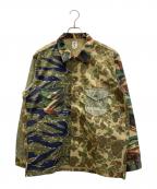 South2 West8サウスツー ウエストエイト）の古着「Smokey Shirt Crazy Camo/クレイジーカモフラシャツ」｜グリーン